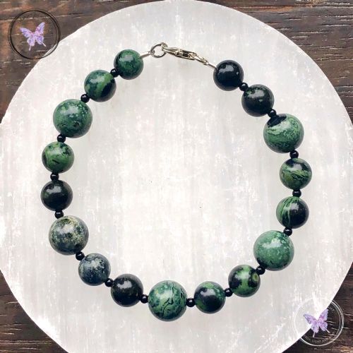 Kambaba Jasper & Onyx Bracelet